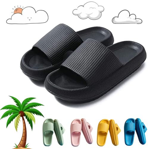 Oveallgo Orthoslipper Original,Orthoslipper-Das Original Für Maximalen Komfort,Orthoslipper Wolkenschuhe Cloudyzz (Schwarz, Erwachsene, 42, Numerisch (von/bis), EU Schuhgrößensystem, 43, M)