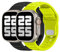 ELETTRONEO UC2 Armband für Apple Watch Band Ultra 2 49mm, Series 10 46mm, 9 8 7 45mm 41mm, SE 6 5 4 44mm 40mm, 3 2 1 42mm 38mm Damen Herren Sport Silikon Strap, Schwarz/Fluoreszierendes Gelb
