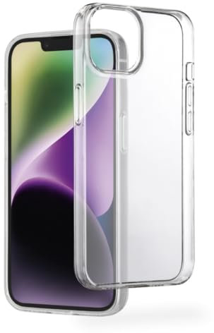 Hama Hülle für iPhone 14 (Handyhülle, Schutzhülle für Rückseite, Case, Kratzfest, extra Schutz für Kamera und Display, Wireless Charging kompatibel, transparent, Slim, Hülle dünn) durchsichtig