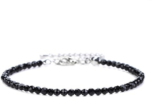 APMGONT Kugelarmband Armbänder Kristallen Verstellbar Armkette Perlenarmband für Damen und Herren Yoga Armband für Damen Herren Geschenke für Frauen Mädchen Weihnachten (Black)