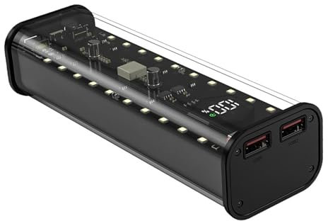 SANRLO Lot de 4 boîtes de rangement de batterie 21700 - Chargement rapide - Support de batterie amovible - Sans piles