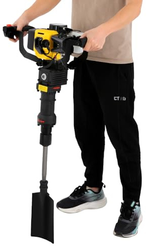 Escavatore da giardino multifunzionale a 2 tempi, 1250W Scavatore ad alberi portatile a benzina con avviamento manuale, 6500 giri/min, utilizzato per scavo e ghiaia in giardini, fattorie, ecc