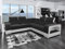 All4All Ecksofa mit Schlaffunktion Rodrigo 2a2 - Sofa mit Bettkasten - Schlafsofa 264 cm x 264 cm - Wohnlandschaft L-Form - Schwarz/Weiß - Farbe wählbar - Gewebe mit Kunstleder 19