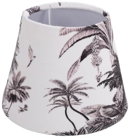 Pantalla Decorativa, Pantalla de Terciopelo Moderna, Exquisita Pantalla Decorativa, Tacto Suave para Cabezal de Lámpara E27 E14, Pantallas de Lámpara (selva tropical)
