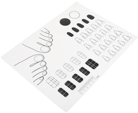 Homoyoyo Silicone Manicure Pad Nail Art Stamping Mat Workspace for Nail Polish Coloring Practice Pad Sticker Guide for Tools