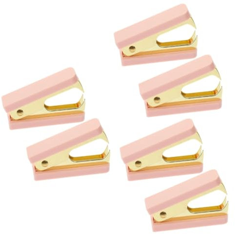 DIYEAH 3 Sätze Klammer Automatischer Bandspender Elektrischer Hefter Werkzeug Zum Entfernen Von Heftern Hefter Abzieher Klebeband Zange Entferner Anstieg Punkt Metall Rosa 2 Stück * 3