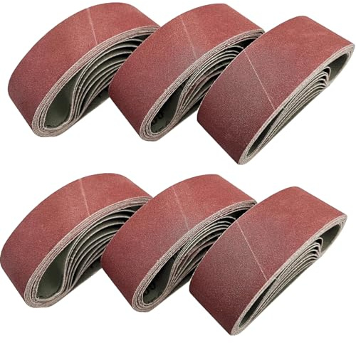 FEIHU 10 pezzi Nastri abrasivi 40 x 303 mm. Per la lucidatura di metallo, legno.Carta abrasiva per nastri e levigatrici Grana 240