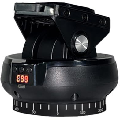 JANZU YT-1200 Rotation Panoramic Remote Control Pan Tilt Motorized Tripod Electric Head Pan Tilt Black for Phones Cameras