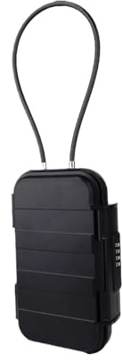 Portable Lock Box for Travel – Water-Resistant Security Case with 4-Digit Combination Lock | Detachable Anti Theft Chain Cabinet Small Item Storage, Travel Safe for Protecting Valuables