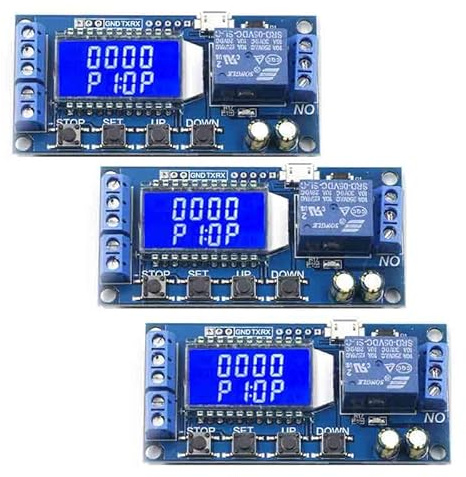 3PCS XY-LJ02 5V 12V 24V Delay Controller Delay Off Cycle Timer 0.01s - 9999min Trigger Timer Relay ON/OFF with Indicator