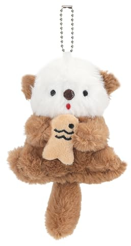 Evadollina Porte-clés Loutre, porte-clés Animaux, Loutre, porte-clés, porte-clefs, Porte-clés sac, Cadeaux de Noël, Noël
