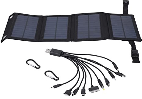 Panneau Solaire 12V Pliable 10W Noir - Haute Conversion, Semi - Flexible, Portable pour Camping et Voyage
