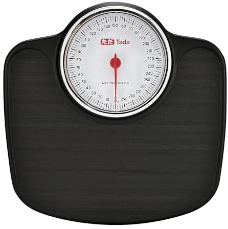 Analog Bathroom Scale, Easy-Read Dial, Up to 300 LB, Non-Slip Platform, Battery-Free Mechanical Weight Scale for Home