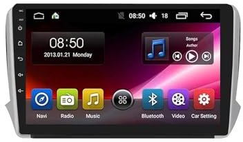 Car Radio para Peugeot 2008 208 2012-2018 9 Pulgadas Android 15 Autoradio con Wireless Carplay Android Auto para, 4 Core 2G+64G