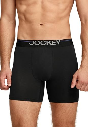 Jockey Herren Cotton Stretch Comfort Boxer Trunk - 3 Pack