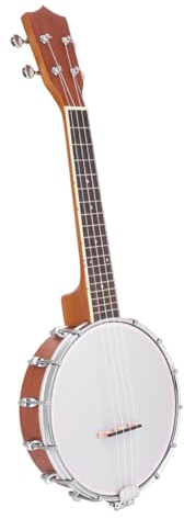 RiToEasysports Banjo a 4 Corde, con Risonatore in Acero e Palissandro – Set Professionale per Principianti, Completo di Capotasto, Ponticello, Corde e Panno per la Pulizia – Ideale per gli