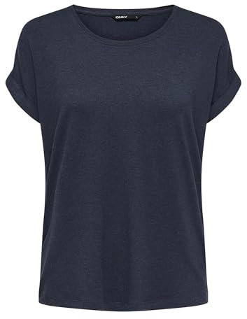 ONLY Onlmoster S/s O-Neck Top Noos Jrs, T-Shirt Donna, Blu (Navy Blazer), 44 (Taglia Produttore: XX-Large)