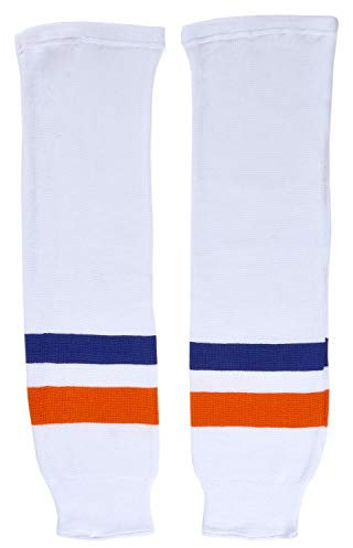 Sherwood Kinder SCHANNER Eishockey Stutzen New York Hockeystutzen, Weiß/Orange/Marine, Junior