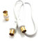 MainCore 50cm Long White Gold Plated RF TV Freeview Plug to Plug White Aerial Antenna Lead Cable with Coupler (0.50m)