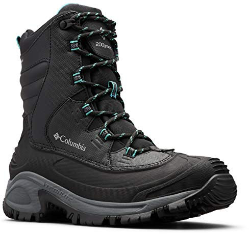Columbia Bugaboot III WP wasserdichte Schneestiefel für Damen, Schwarz (Black x Pacific Rim), 40.5 EU