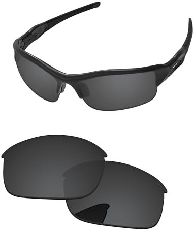 PapaViva Ersatzlinsen für for Oakley Flak Jacket Schwarz Grau