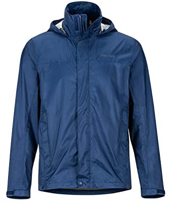 Marmot Herren PreCip Eco Jacket, Wasserdichte Regenjacke, winddichter Regenmantel, atmungsaktiv, faltbarer Hardshell Windbreaker, ideal zum Fahrradfahren & Wandern, Arctic Navy, L