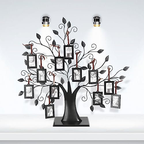 Lazmin Kreative Stammbaum-Bilderrahmen, moderner Inneneinrichtungs-Foto-Bild-Anzeigen-Baum(Mit 12 Fotorahmen)