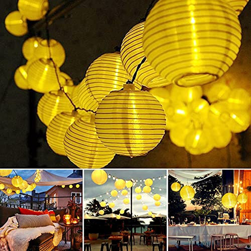 Dailyart Solar Lichterkette Aussen 6.5M 30er LED IP65 Wasserdicht Lichterkette Außen Solar, Warmweiß Solar Lampions Außen Wetterfest für Garten, Hochzeit, Fest Deko