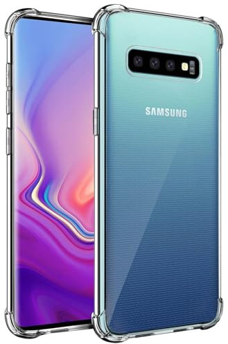 CoolGadget Ultra Crystal Clear Hülle für Samsung Galaxy S10, Transparente TPU Schutzhülle mit Stoßschutz, Klar