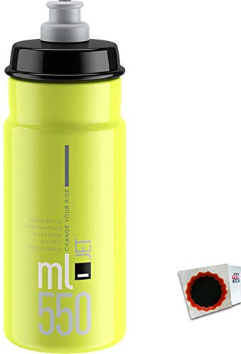 Elite Trinkflasche Jet 550 ml gelb fluoreszierend Fahrrad
