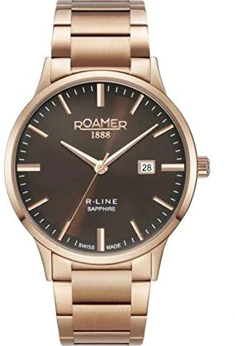 Roamer Herren Analog Schweizer Quarzwerk Uhr mit Edelstahl Armband 718833-49-65-70