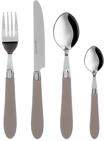 KASANOVA KASANOVA Set 24 posate Smooth tortora in acciaio Tavola