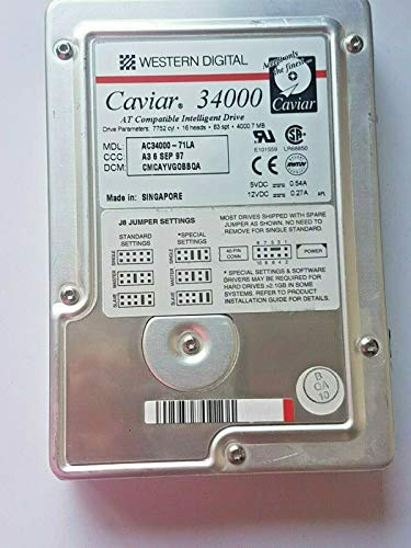 Caviar 4 GB IDE 34000 AC34000-71LA 5200rpm ATA-33 40 Pin 3.5 Festplatte