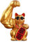 LOVIVER Gold Winkekatze, China Deko Glücksbringer Glückskatze Maneki Neko Lucky Cat Figur Sammlerfiguren Ornament für Wohnkultur Auto Laden Geschäfte Hotel - Richtig reich