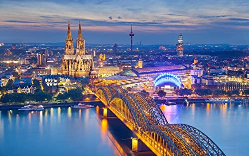 Köln Deutschland Dom Nacht Stadt Haus Diy 5D Diamond Painting By Number Unique Kits Home Wall Decor Crystal Strass Wall Decor