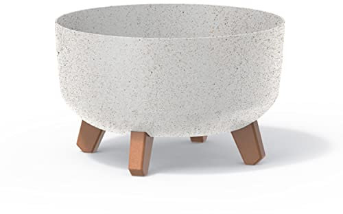Macetero color blanco roto,sin depósito , colección GRACIA de 28,5 x 28,5 x 17,7 cm, capacidad de 6,8 L.