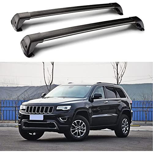 Auto Dachträger Crossbar für Jeep Grand Cherokee WK2 SRT-8 2012-2020, Aluminium Autodachträger Querträger Schlossstangen Fahrrad Dachträger DachgepäCkträGer Relingträger Dachfrachtstangen Zubehör