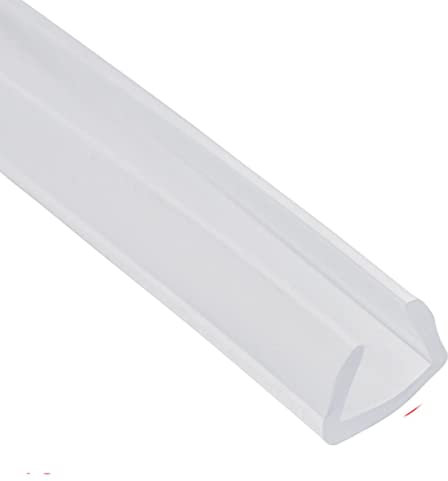 2 Meters 8 Size U-Channel Rubber Edging Sealing Strip Bathroom Shower Door Glass Sealing Tape Edge Guard Hemming Weatherstrip-12x19mm