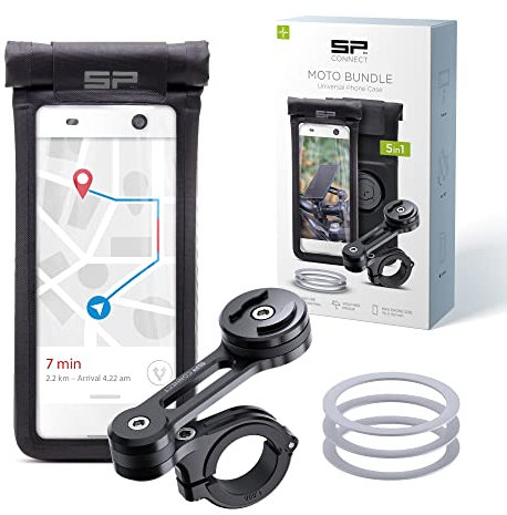 SP CONNECT Moto Bundle II | SPC+ | Universal Phone Case SPC+ M | Universal Handyhalter für Motorrad Bike Moped Roller | Gadget Halterung für Navi