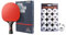 STIGA Royal 5 Sterne Tischtennis Schläger Pro Carbon & GEWO Tischtennisbälle Training 40+ - 3 Sterne Tischtennis-Ball aus ABS Plastik mit Naht - Durchmesser 40+mm, 12 Stück