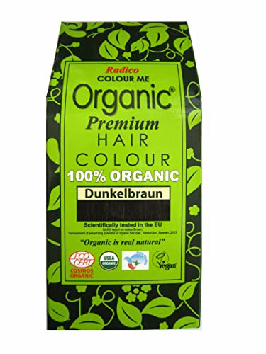 Radico Colour Me | Organic Pflanzenhaarfarbe | Dunkelbraun | Aus ayurvedischen Kräutern | Frei von Amoniak & Wasserstoffperoxid | Auch für graues Haar | 2 x 100 g