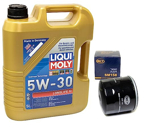 Motoröl Set Longlife III 5W-30 LIQUI MOLY 5 Liter + Ölfilter SM158