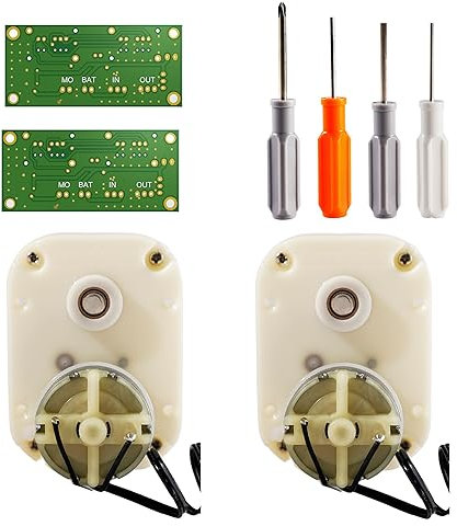 MOZSLY Motore di ricambio e circuito stampato doppio avvolgitore per orologi con strumenti, coperchio motore silenzioso, cacciavite, chiave esagonale, viti bianche, bianco, medium, Elegante