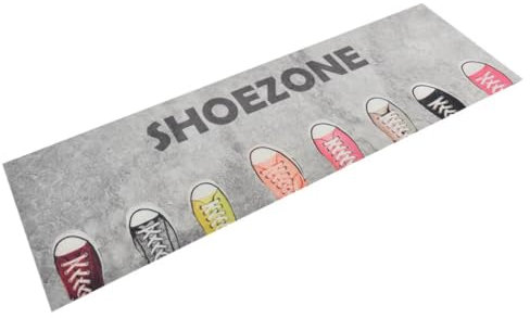 vidaXL Küchenteppich, Küchenläufer rutschfest Waschbar, Teppich Läufer für Küche, Teppichläufer Maschinenwaschbar, Shoezone 60x180cm Samt
