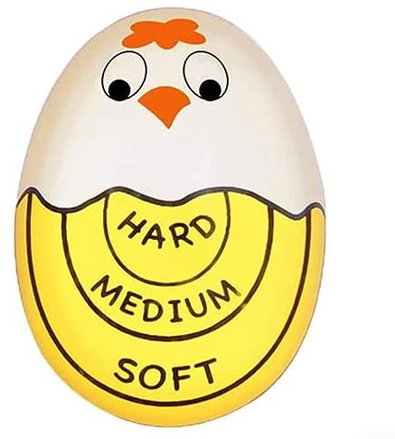Oniissy Eggy Minuteur à œufs à changement de couleur, réutilisable et sûr, outil de cuisson des œufs à la coque, cadeau et utilisation domestique à gauche