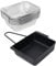 BBQration Universal Grease Pan for Nexgrill 720-0830X 720-0830H 720-0888 720-0888S 720-0896B 720-0896 Cuisinart CGG-7400, Grease Catcher with 15-Pack Aluminum Drip Liner for Nexgrill Replacement Parts