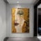 Yayun Art Berühmte Gustav Klimt Kreativität Tränen Leinwand Gemälde klassische abstrakte Gold Bild Home Dekoration Gold Rahmen Drucke 75 x 90 cm/30 x 35 Zoll mit goldenem Rahmen