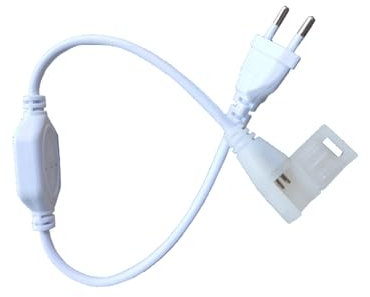 FOLGEMIR 2 PIN Stecker, 220V EU Plug, Ersatz Stromkabel for SMD 2835 LED Strip ohne Leitungsdraht