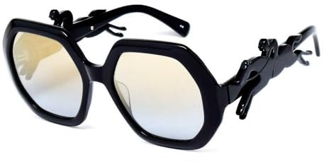 Longchamp Damen Sonnenbrille Lessie-S-Kon ø 55 mm, Schwarz, Medium, Schwarz, Medium