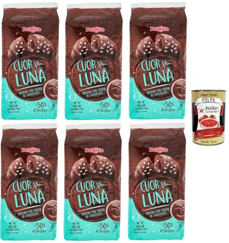 Italian Gourmet DALCOLLE Italian Gourmet Cour di Luna Cornetti crema | Ripieno dolce al cacao, weiches Frühstücksgebäck in praktischen Portionen, Gesamtnettogewicht 1,5 kg + Kostenlos Polpa 400g